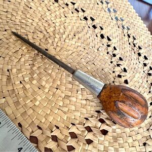 Antique Millers Falls Scratch Awl Made In USA Wooden Handle Vintage